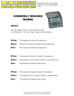 Grammar: Commonly Misused Words