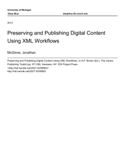 Preserving and Publishing Digital Content Using XML