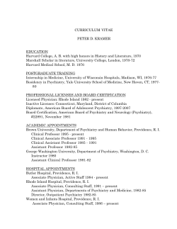 Curriculum Vitae - Researchers @ Brown