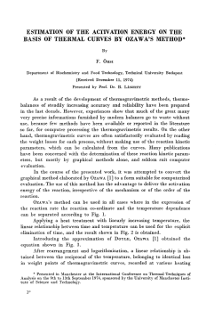 estimation of the activation energy on the basis of thermal curves by