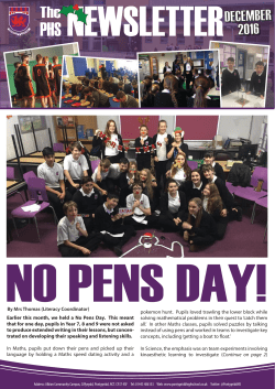 Earlier this month, we held a No Pens Day. This meant that for one