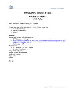 Introductory Ceramic Demos