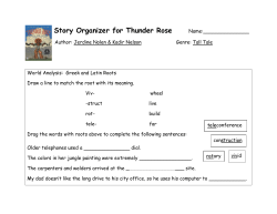 Story Organizer for Thunder Rose