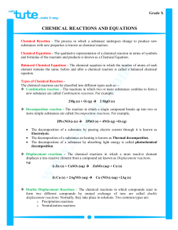 chemical reactions and equations