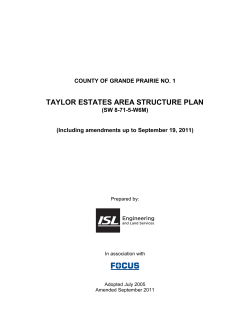 Taylor Estates Area Structure Plan