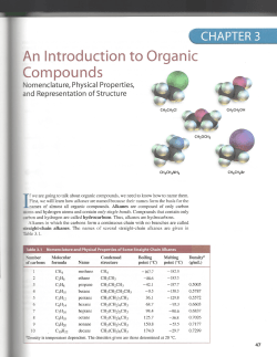 n Introduction to Organic ompounds