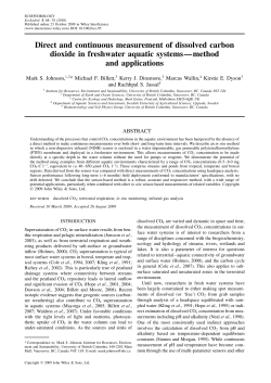 Direct and continuous measurement of dissolved carbon dioxide in