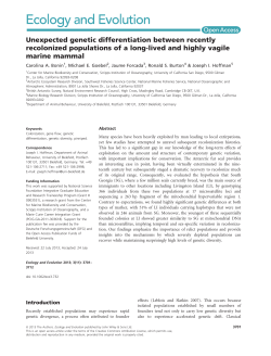 Unexpected genetic differentiation between recently recolonized