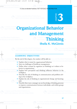 Organizational Behavior and Management