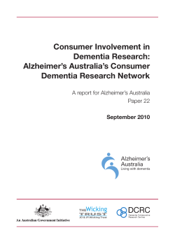 Consumer Involvement in Dementia Research