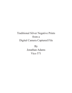 Traditional Silver Negative Prints from a Digital Camera