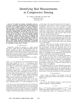 Identifying Bad Measurements in Compressive Sensing