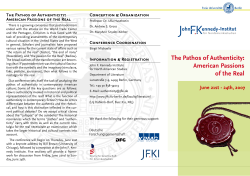The Pathos of Authenticity: American Passions of the Real