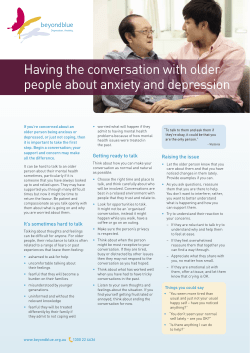 Having the conversation with older people about anxiety