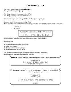 Coulomb`s Law - windsorphysics.com