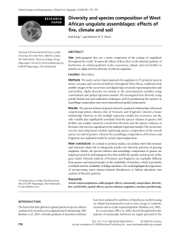 Diversity and species composition of West African