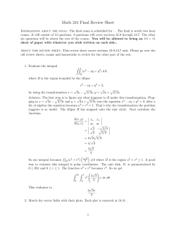 Math 241 Final Review Sheet