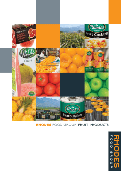 to - Rhodes Food Group