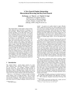 A New Search Engine Integrating Hierarchical Browsing