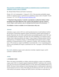 Does procedure profitability impact whether an