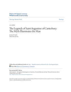 The Legends of Saint Augustine of Canterbury