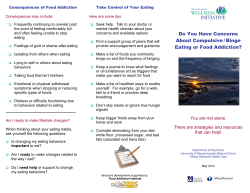 Compulsive and or Binge Eating Brochure