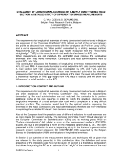 EVALUATION OF LONGITUDINAL EVENNESS OF A NEWLY