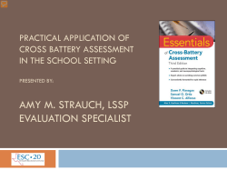 Essentials of Cross-Battery Assessment