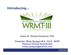 Introducing&hellip; - Pearson Assessments
