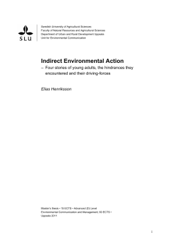 Indirect Environmental Action - Epsilon Archive for Student Projects