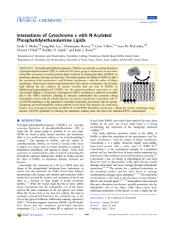 Interactions of Cytochrome c with N