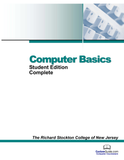 Computer Basics - Stockton University