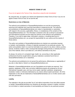 Terms of Use - Sarasota Retina Institute