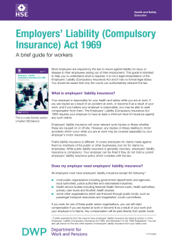 Employers` Liability (Compulsory Insurance) Act 1969