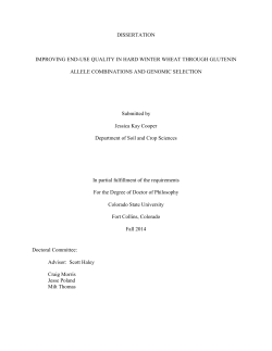 Improving end-use quality in hard winter wheat through glutenin