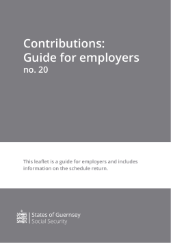 Contributions: Guide for employers