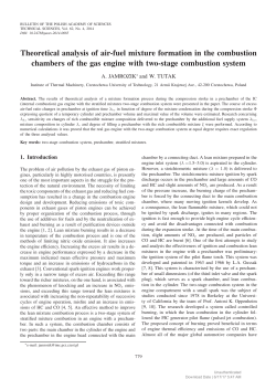Theoretical analysis of air-fuel mixture formation in the combustion