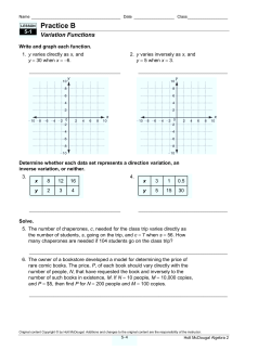 Extra Practice Worksheets 5.1-5.4