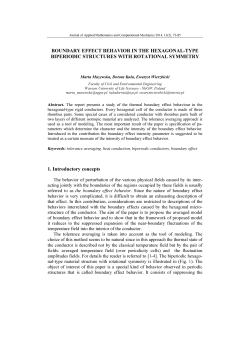 BOUNDARY EFFECT BEHAVIOR IN THE HEXAGONAL