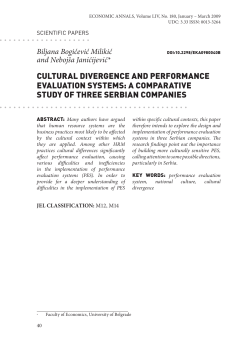 cultural divergence and performance evaluation systems