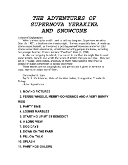 THE ADVENTURES OF SUPERNOVA YERAKINA AND SNOWCONE