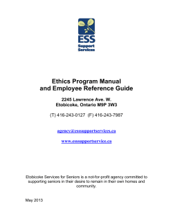 Ethics Program Manual and Employee Reference Guide