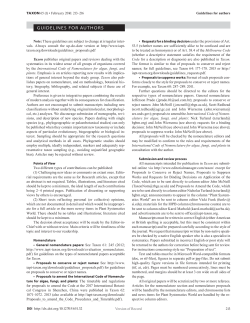 GUIDELINES FOR AUTHORS - International Association for Plant