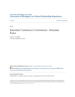 Interstate Commerce Commission - Intrastate Rates