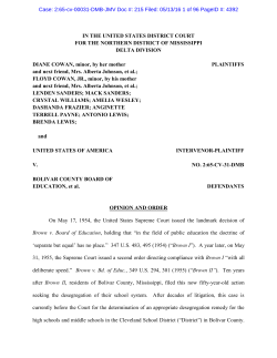 Northern District of Mississippi Opinion and Order in Cleveland Case