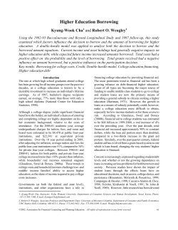 Higher Education Borrowing