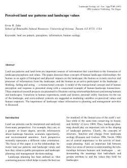 Perceived land use patterns and landscape values