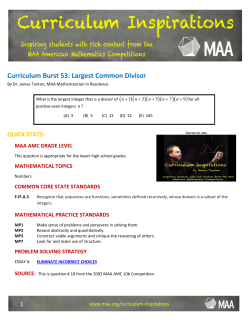 Curriculum Burst 53: Largest Common Divisor