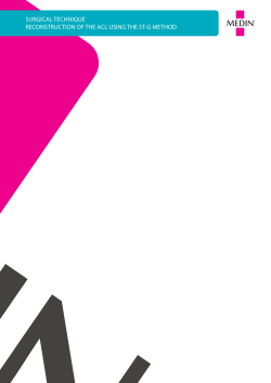 surgical technique reconstruction of the acl using the st