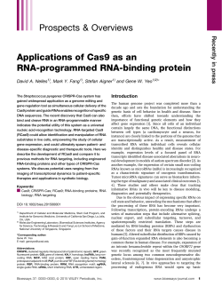 Applications of Cas9 as an RNA-programmed RNA